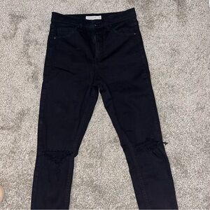 Black Ripped Topshop Skinny Jeans